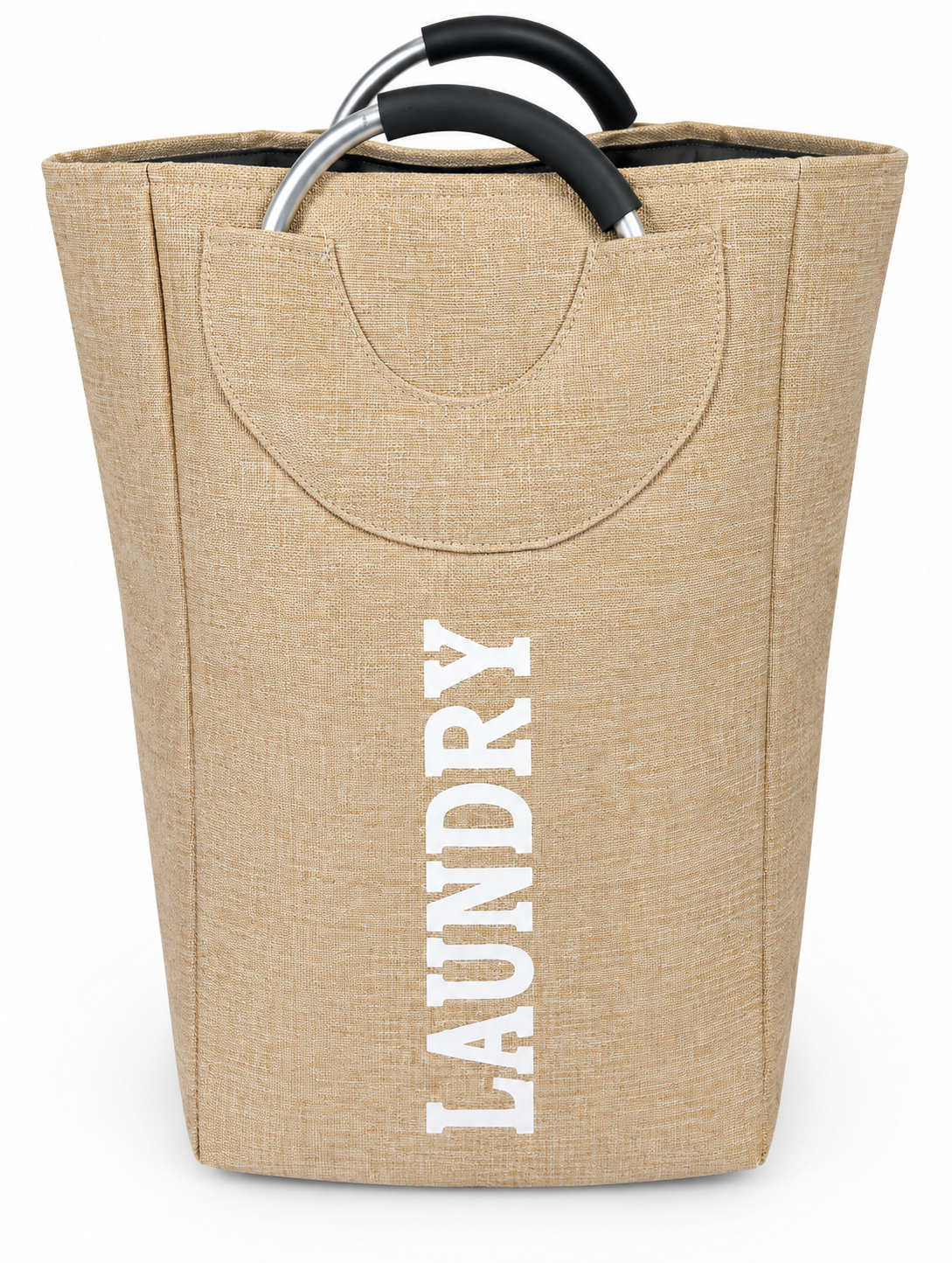 Foldable Laundry Basket With Steel Handle