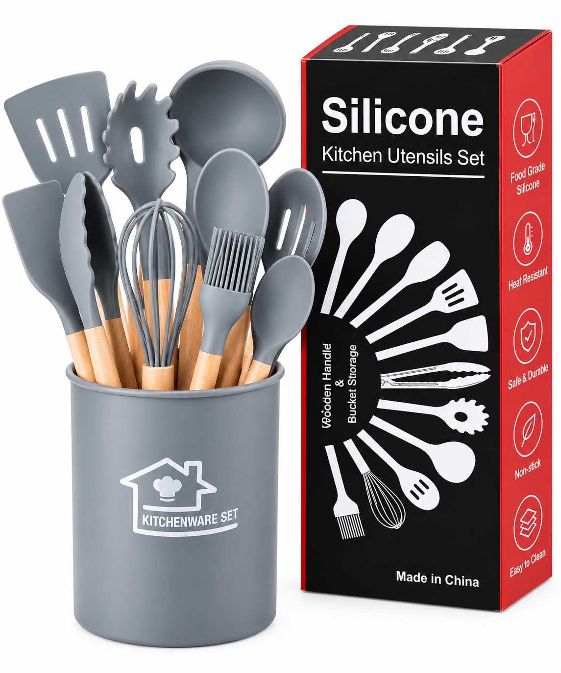 12pc Silicone Spoons Set