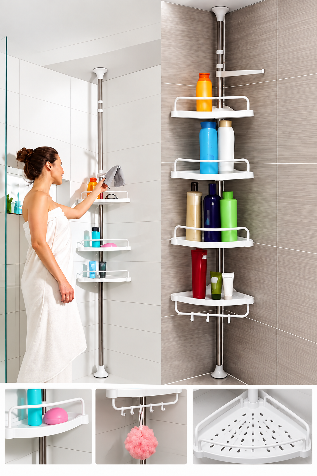 Telescopic Multi-Corner Shelf
