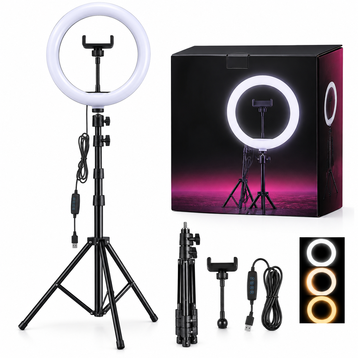 Ring Light With Tripod Stand 10"