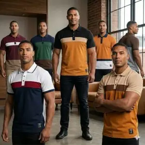 TRI-BLOCK  POLO T-SHIRT